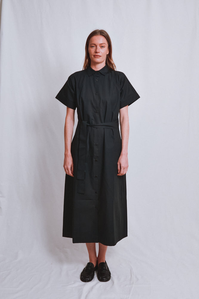 Référence n° 740 - Robe en coton ALEXINE - Noir