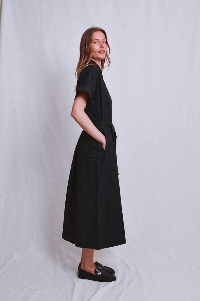 Item #743 - ALEXINE Cotton Dress - Black