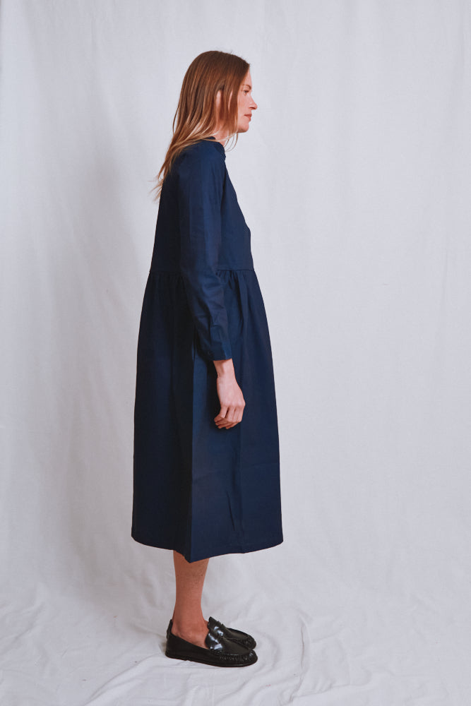 Référence n° 746 - Robe en coton CATHERINE - Indigo