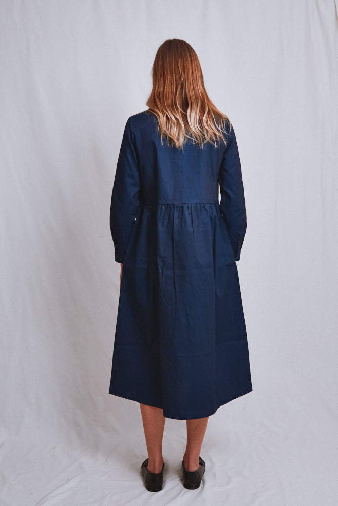 Référence n° 746 - Robe en coton CATHERINE - Indigo