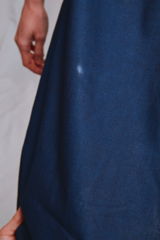 Référence n° 746 - Robe en coton CATHERINE - Indigo
