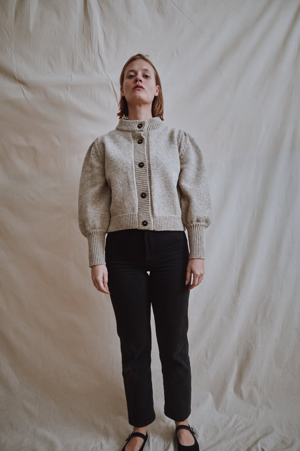 Item #450 - FRANÇOISE Cardigan in Merino Wool - Beige