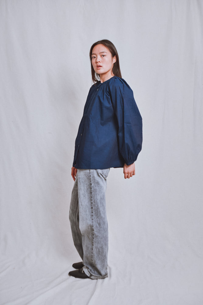 Item #765 - YVONNE Cotton Shirt - Indigo
