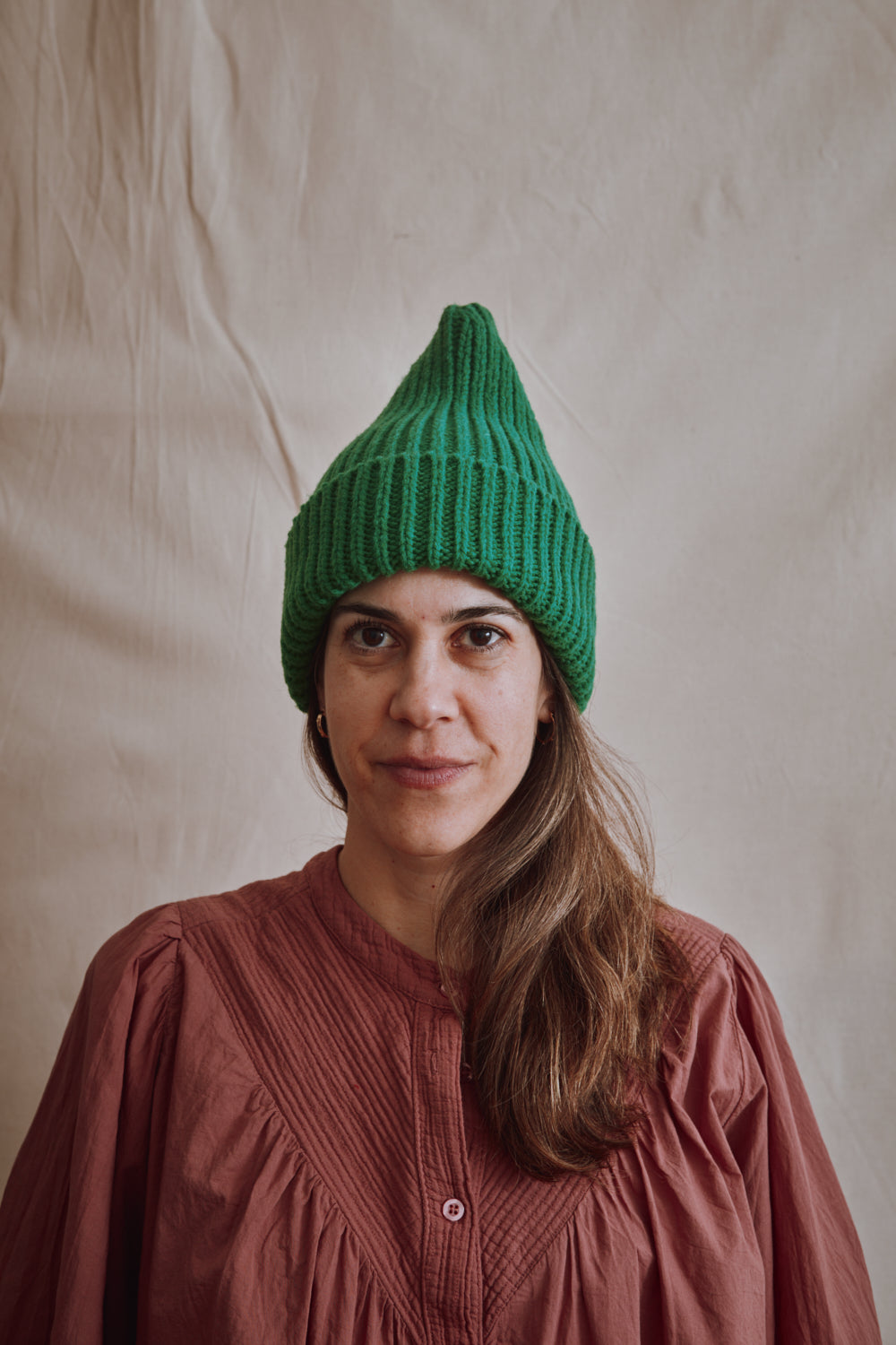 Item #431 - IDA Beanie in Merino Wool - Parrot Green
