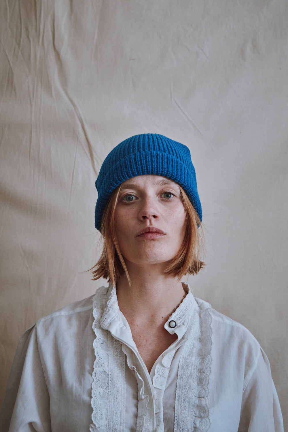 Item #436 - PAUL Beanie in Merino Wool - Cobalt blue