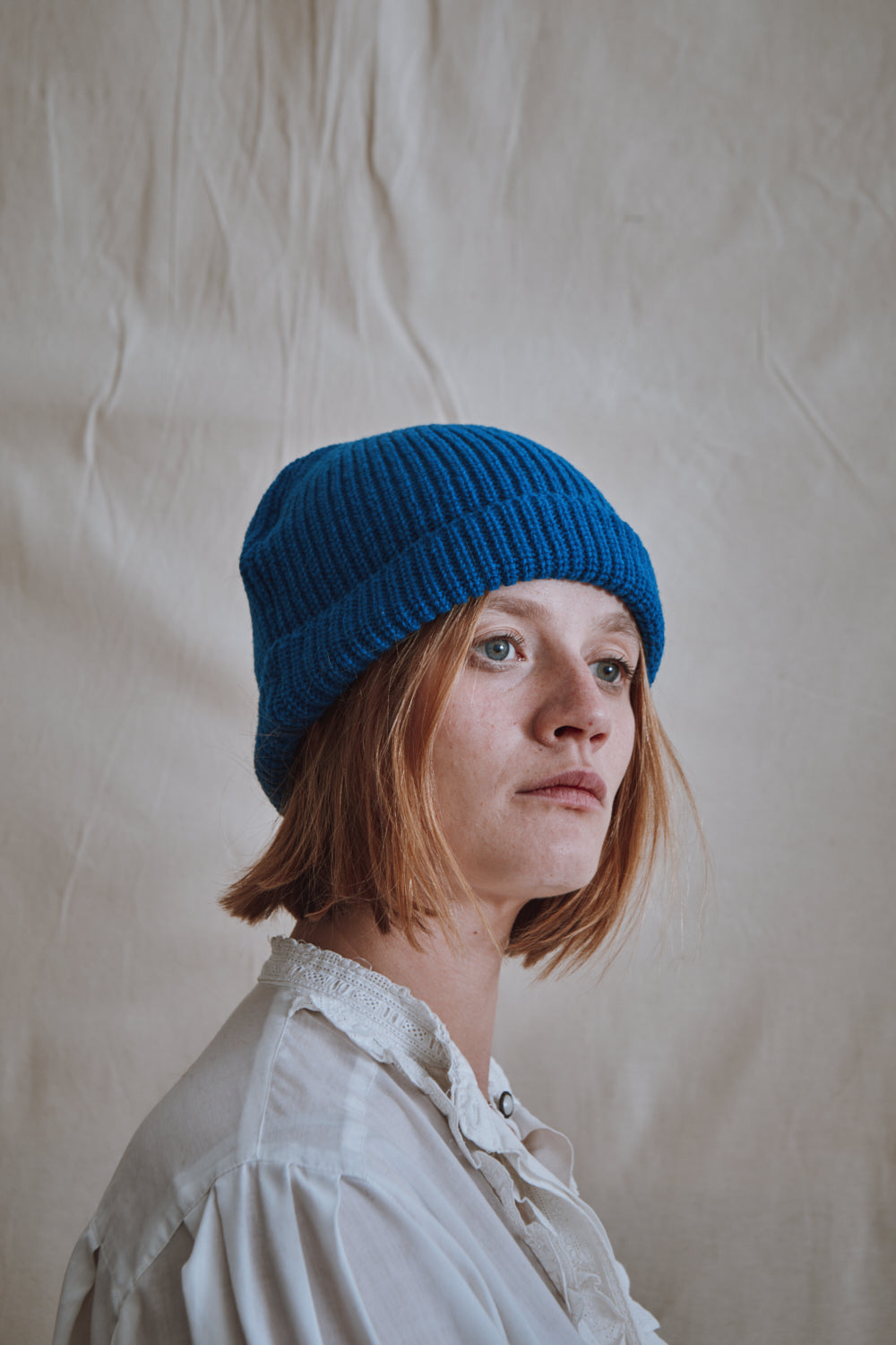 Item #436 - PAUL Beanie in Merino Wool - Cobalt blue
