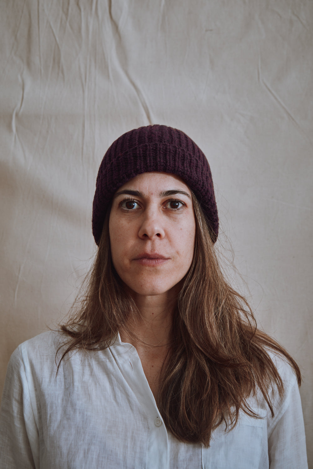 Item #439 - PAUL Beanie in Merino Wool - Plum