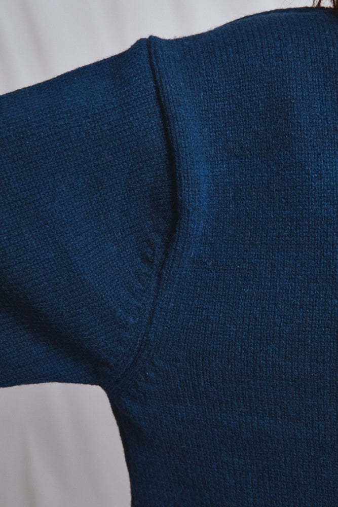 Référence n° 574 - Pull à col roulé pour homme JACQUES en laine mérinos - Bleu marine