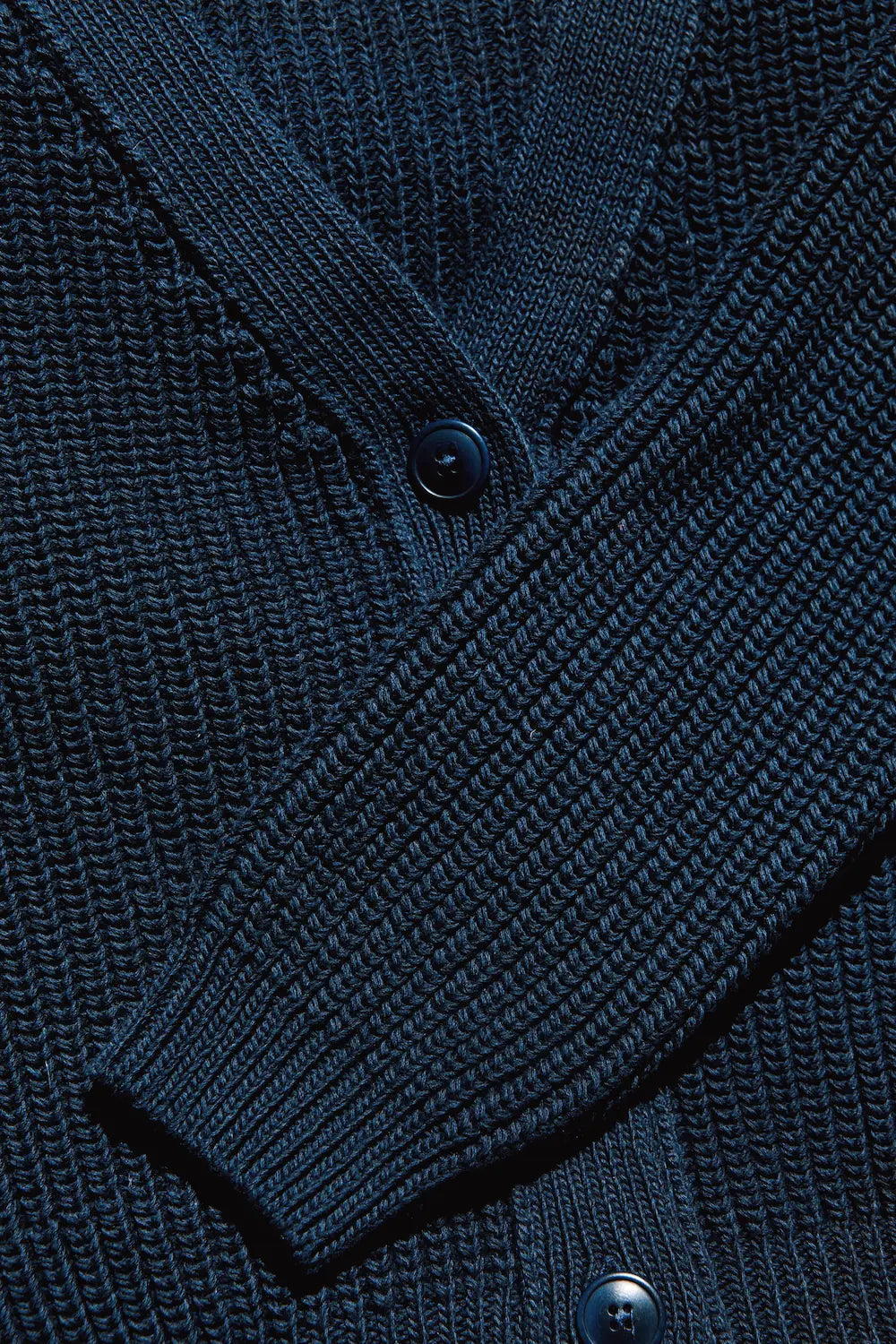 ANNA Gilet à col V en coton biologique - Bleu marine