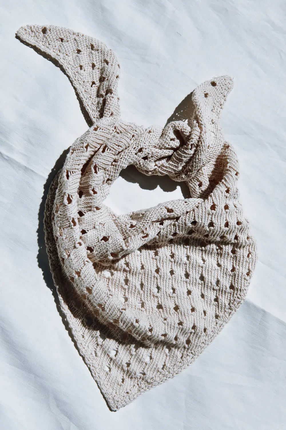 JASMINE Bandana Scarf in Organic Cotton - Off-White