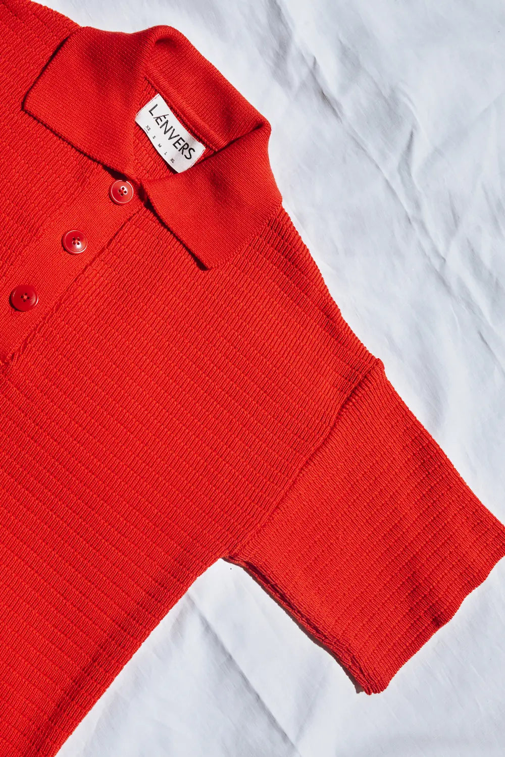 LILI Polo oversize en coton bio - Rouge