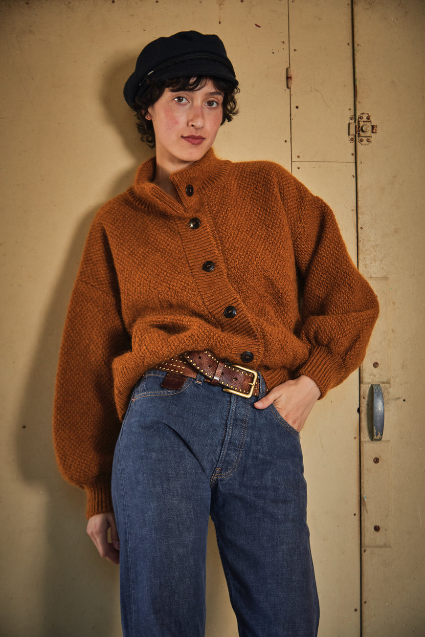 GEORGE Wool Jacket - 100% Cruelty Free Merino Wool in amber- Spanish Merino Wool jacket - L'Envers