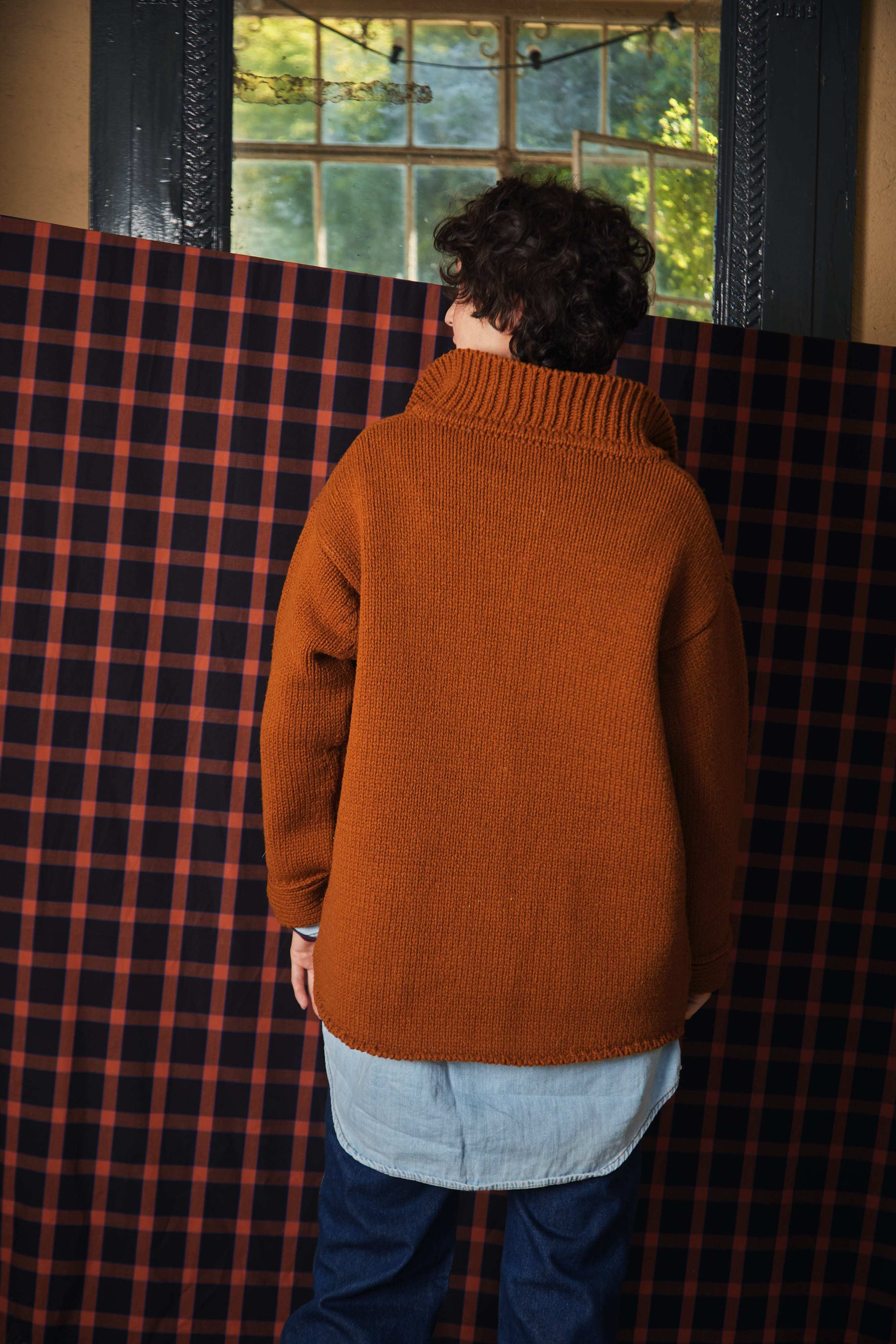 CALAMITY Wool Jacket - 100% Cruelty Free Merino Wool in amber - Spanish Merino Wool jacket - L'Envers