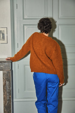  CHARLOTTE Sweater - 100% Cruelty Free Merino Wool in AMBER- Spanish Merino Wool sweater - L'Envers