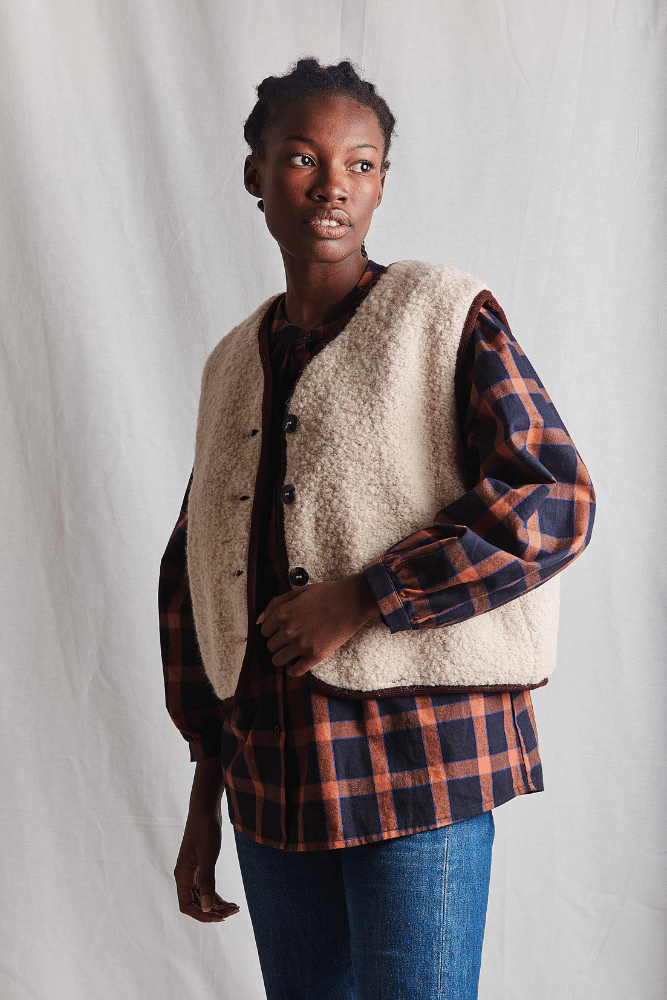 LUCE Wool Vest light beige