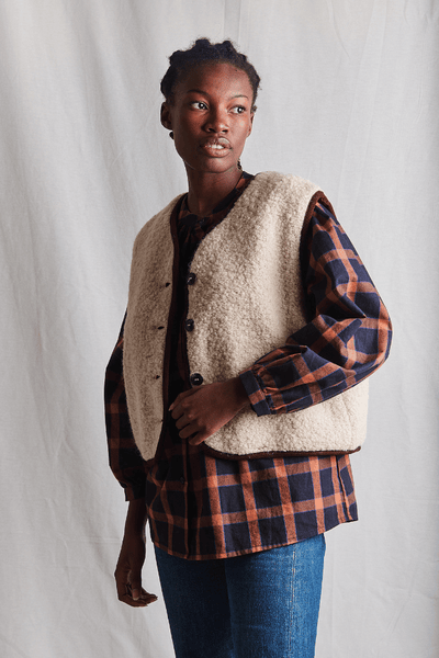 LUCE Wool Vest light beige