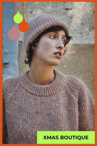 AGNES Sweater - 100% Cruelty Free Merino   Mohair Wool in light pink Spanish Merino Wool sweater - L'Envers