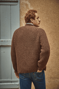 ALBIN V-Neck Cardigan for Men in Merino Wool