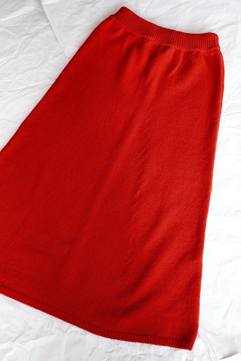 AUGUSTINE Flare Skirt in Merino Wool - Red