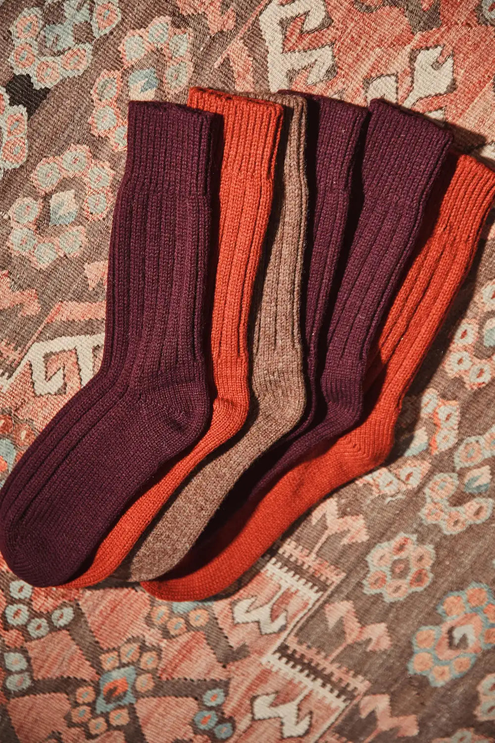 BERTHE Wool Socks - Plum