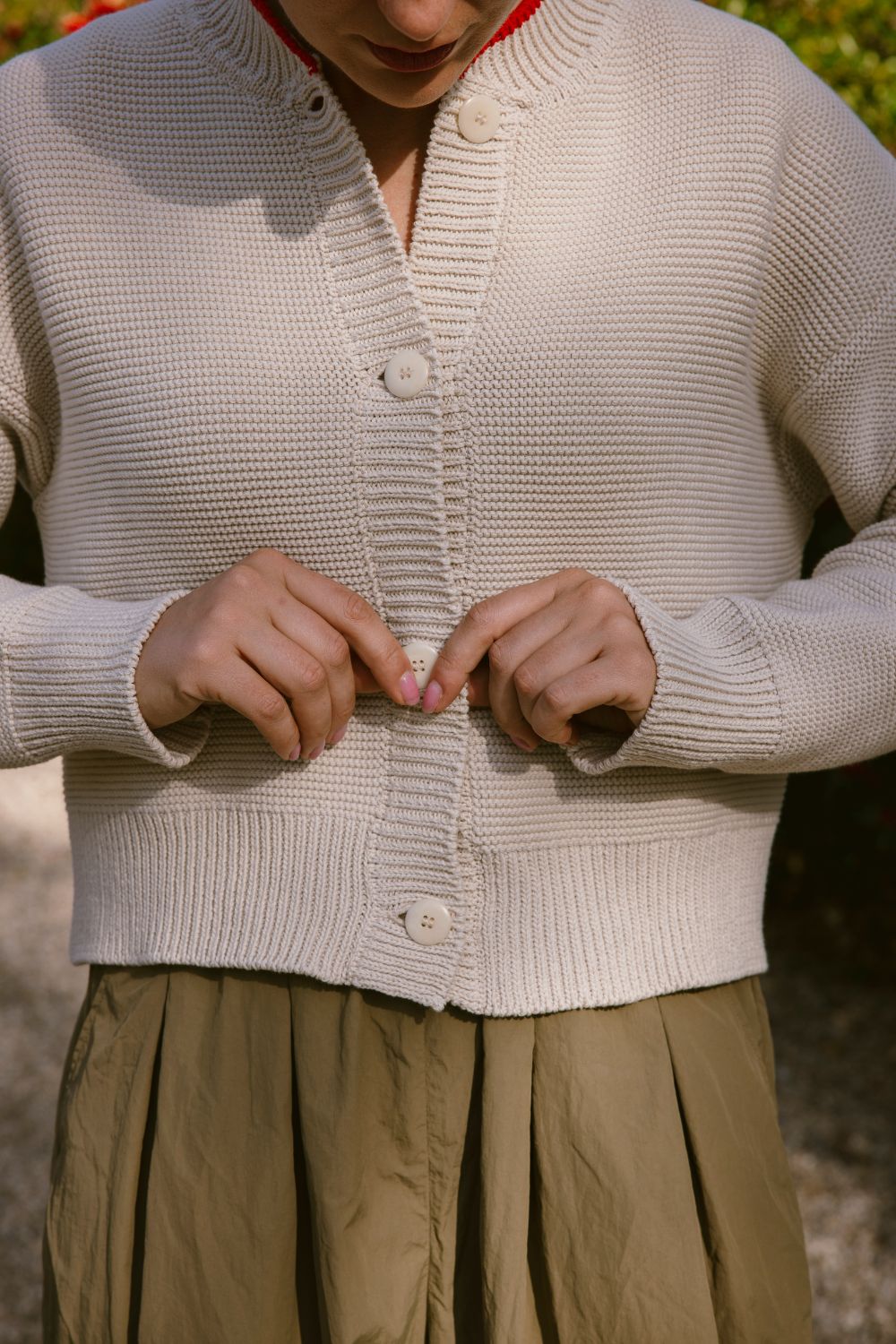 HILMA Teddy Jacket BLOCK SHOP TEXTILES x L'ENVERS - Off-White