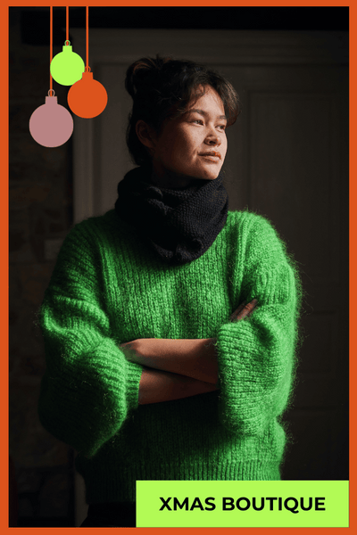 CAROLINA Scarf - 100% Cruelty Free Merino Wool - Scarf in black yak - L'Envers
