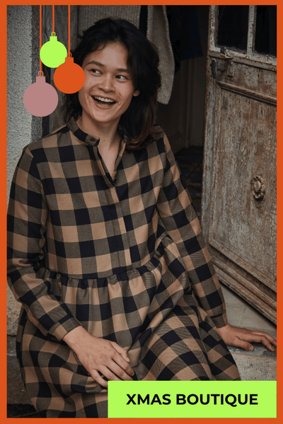 catherine-upcycledcotton-shirtdress-cameltartan