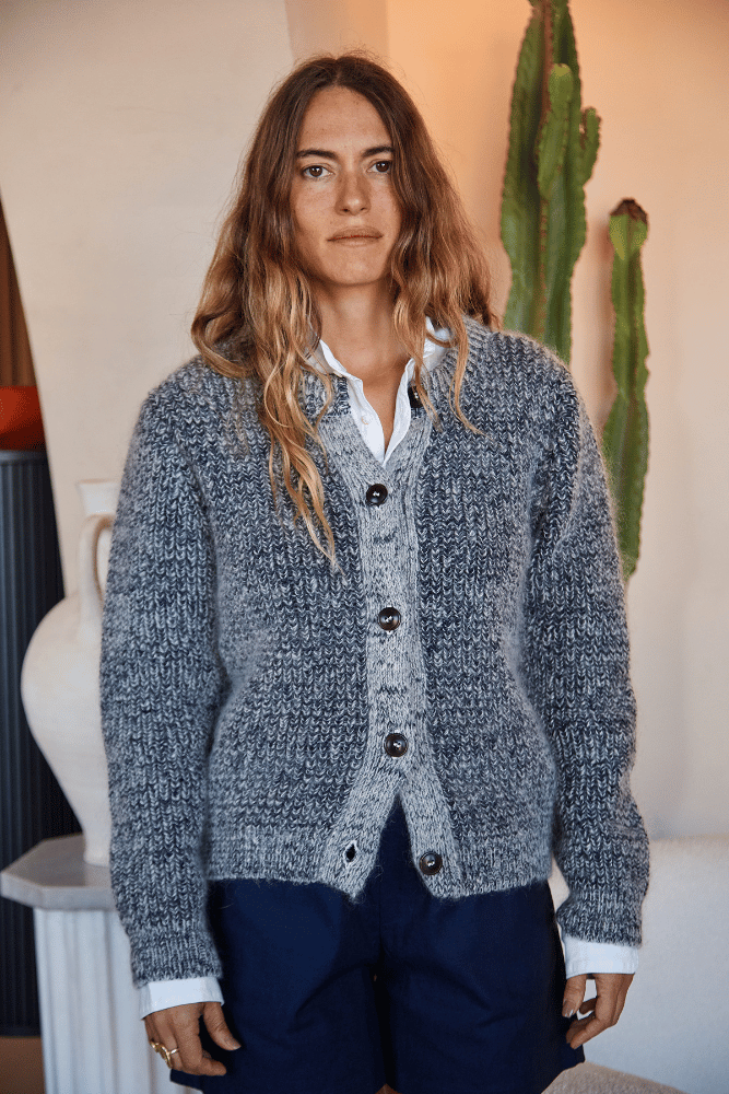 Cardigan round neck clearance