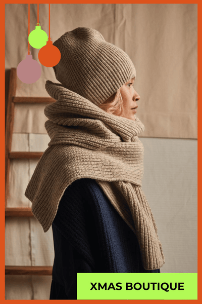 CAMILLE scarf beige for xmas