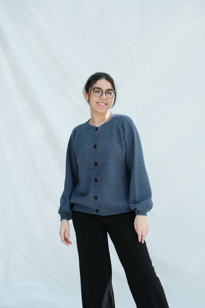 Item #16 GABY Wool Cardigan - Light blue