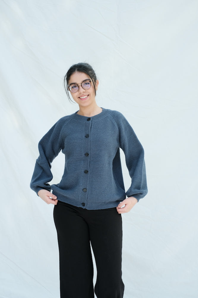 Item #16 GABY Wool Cardigan - Light blue