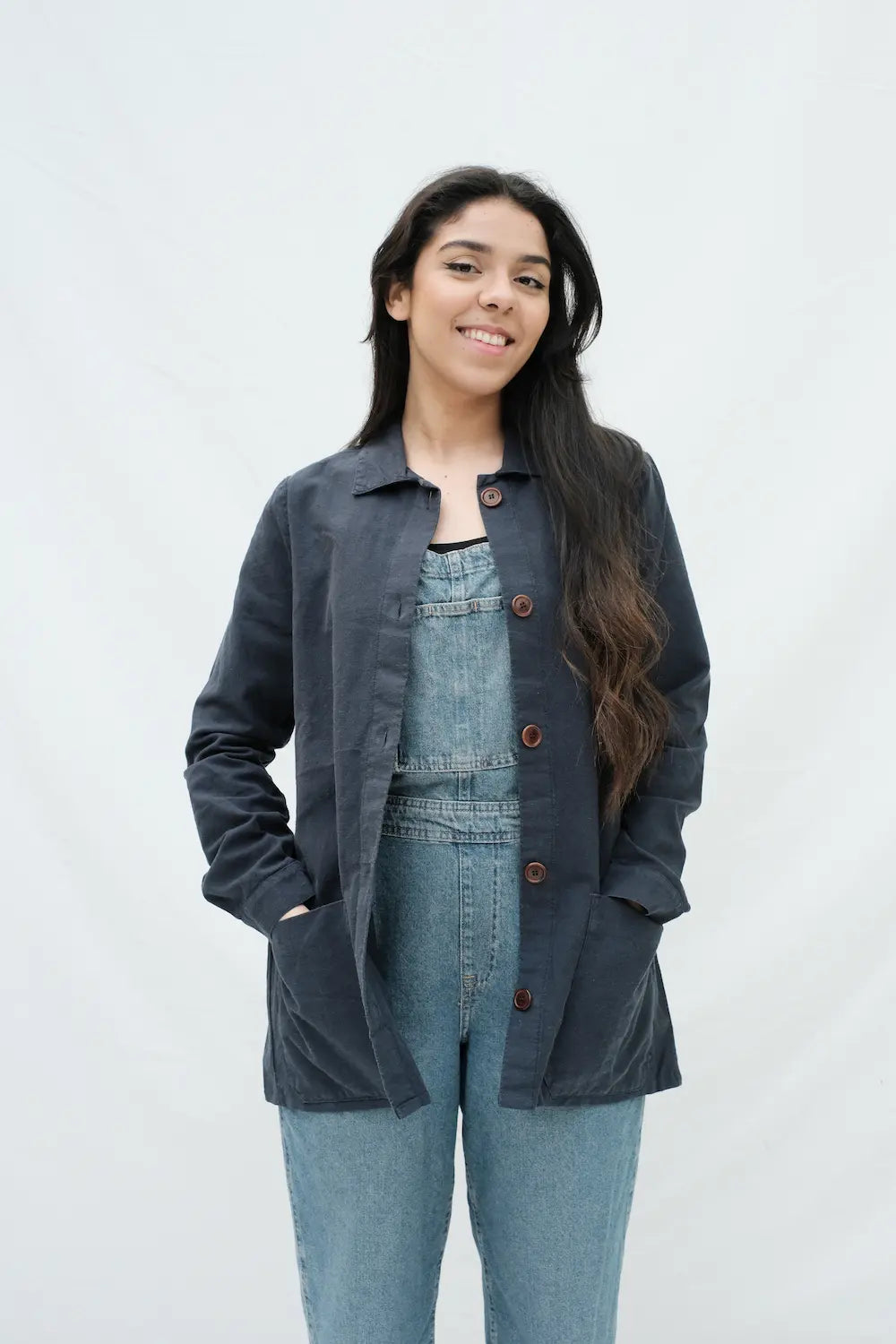 Item #55 - NIKI Hemp Jacket - Navy Blue