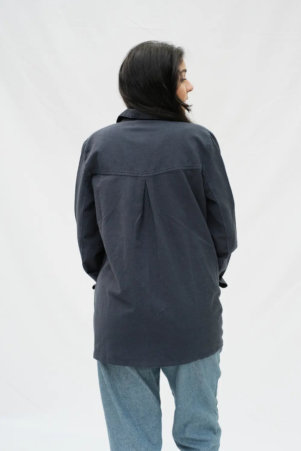 Item #55 - NIKI Hemp Jacket - Navy Blue