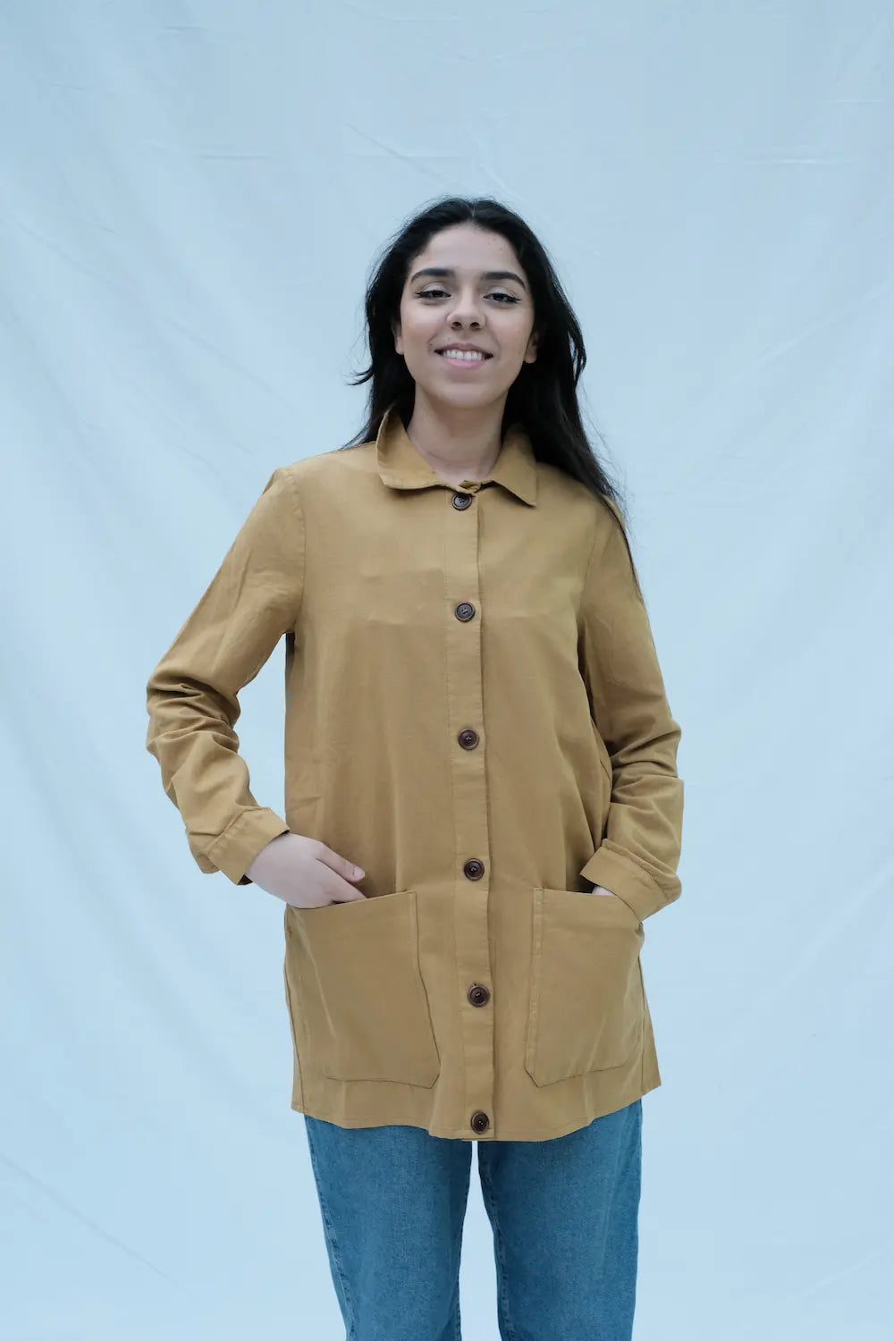 Item #56 - NIKI Hemp Jacket - Mustard