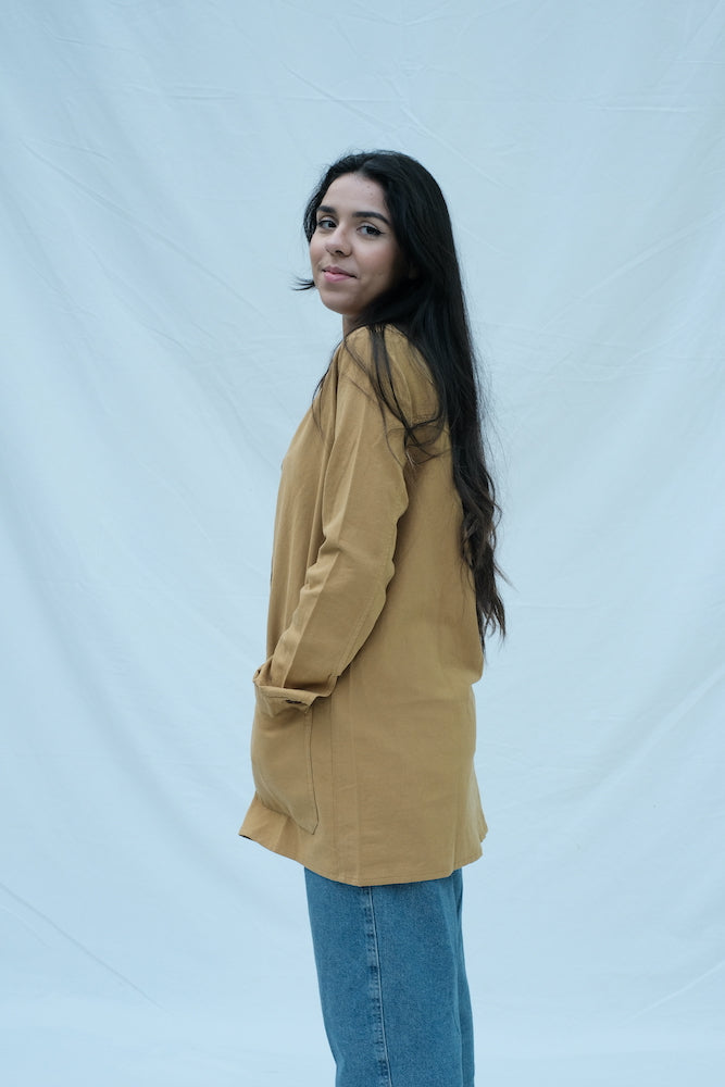 Item #56 - NIKKI Hemp Jacket - Mustard
