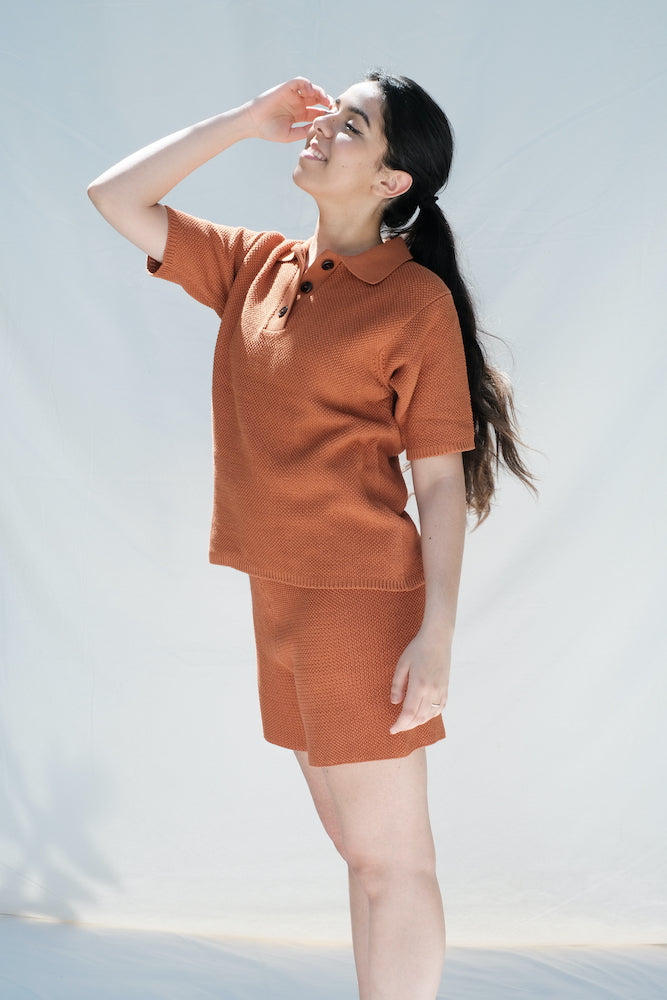 Item #132 - JANE Cotton Shorts - Ochre