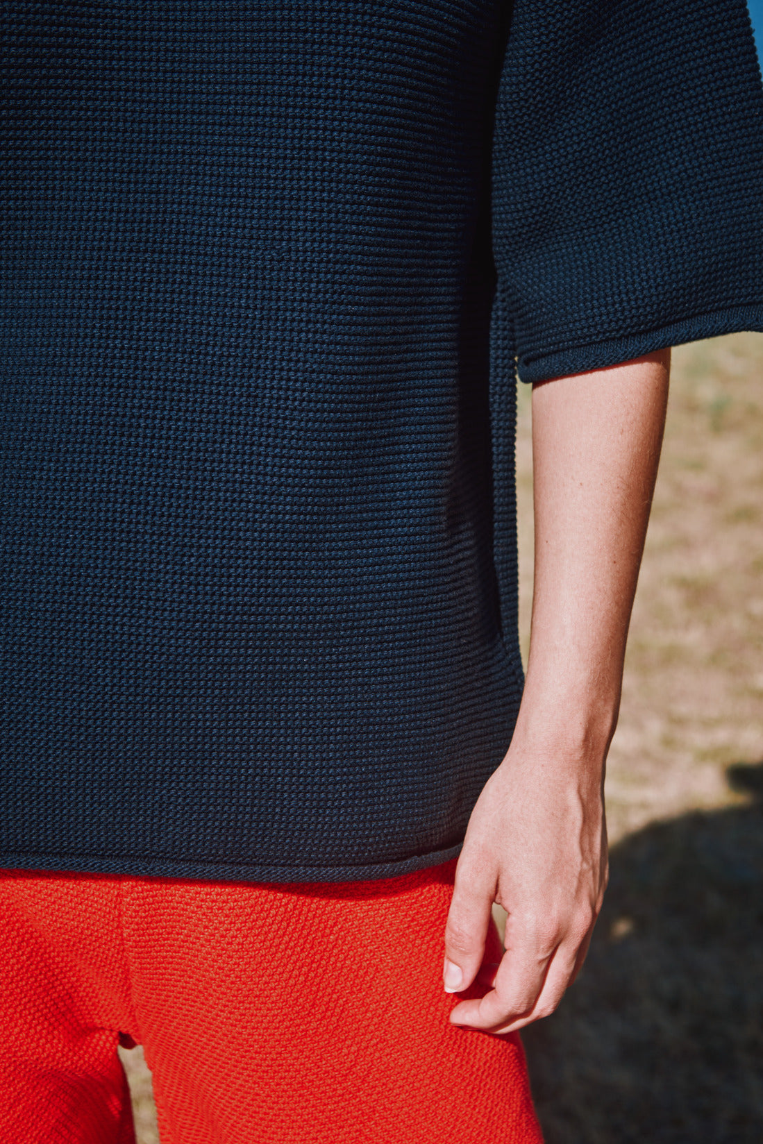 GERALDINE Oversize Tee in Organic Cotton - Navy