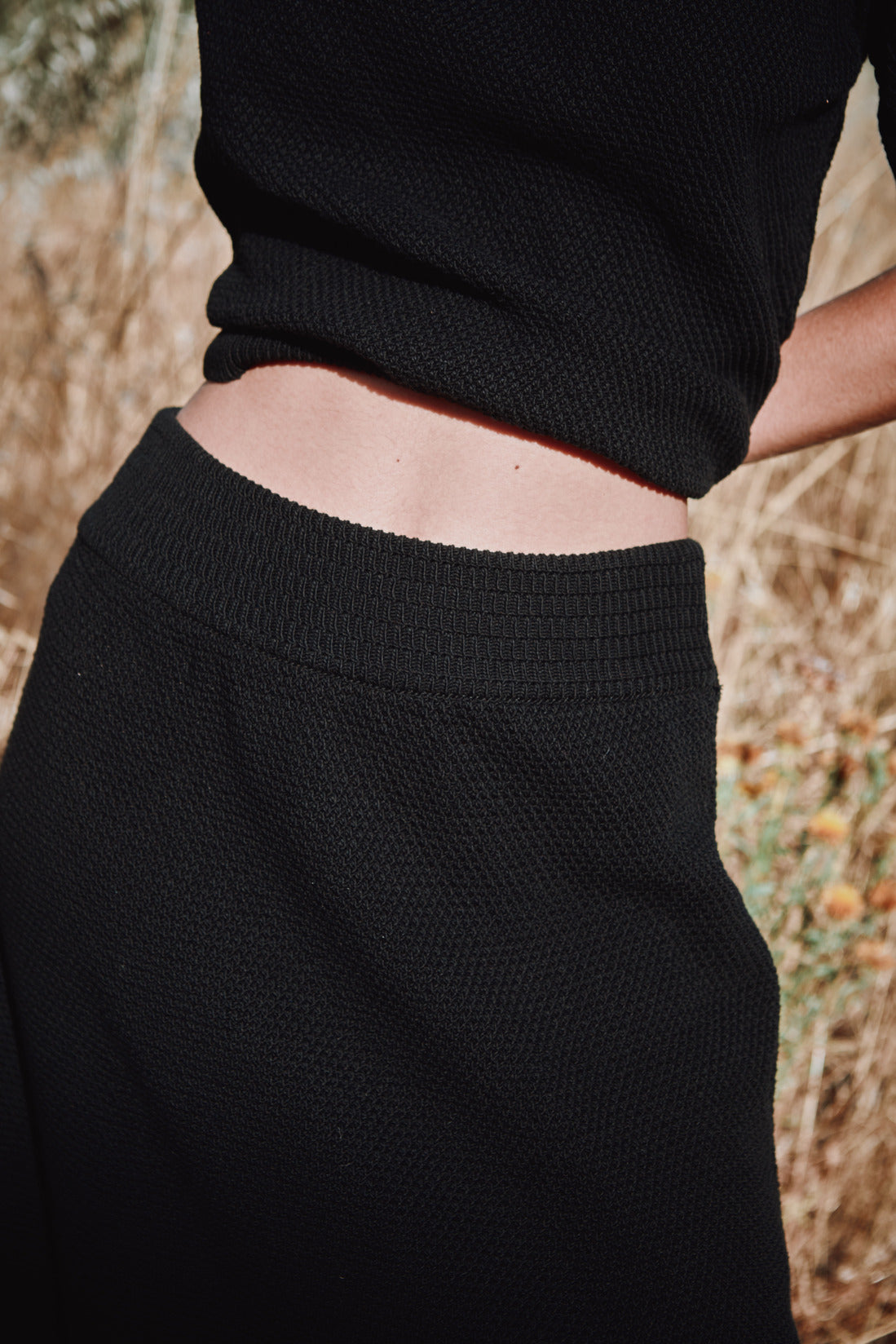 GILDA Long Skirt in Organic Cotton - Black