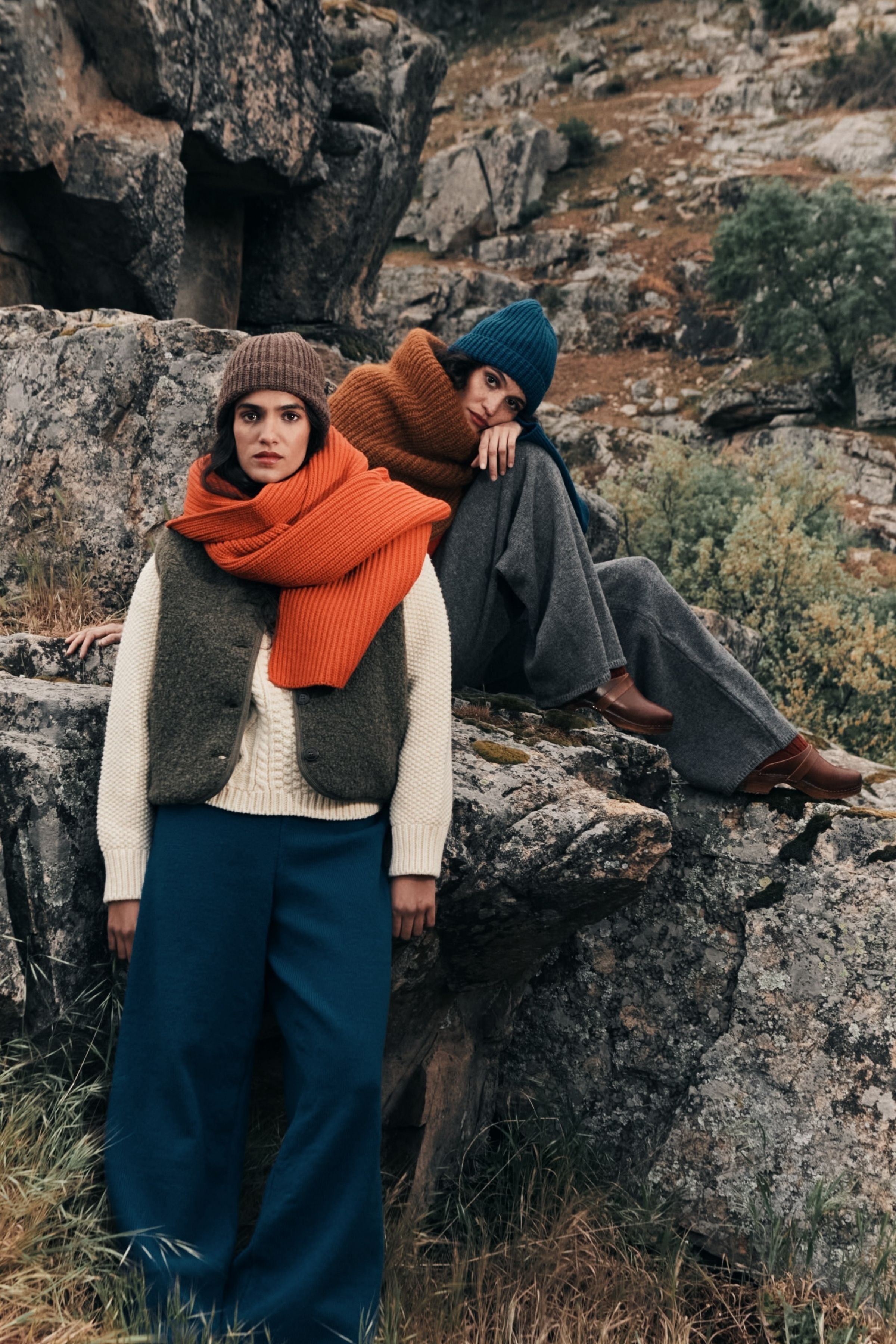 HELENE Knit Pants in Merino Wool - Ash Grey