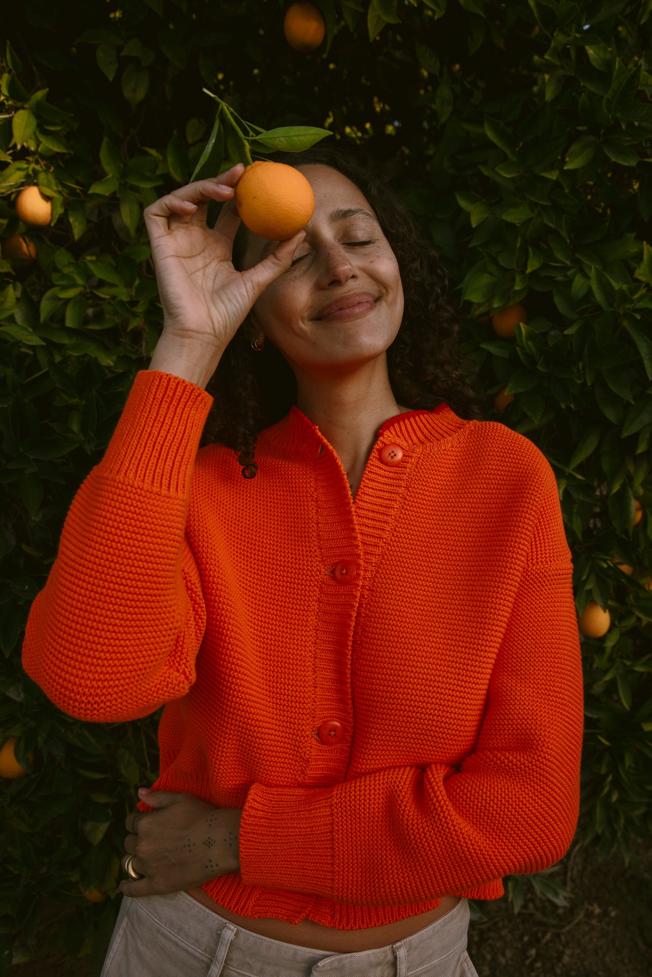 HILMA Cardigan in collab' with BLOCK SHOP - Orange