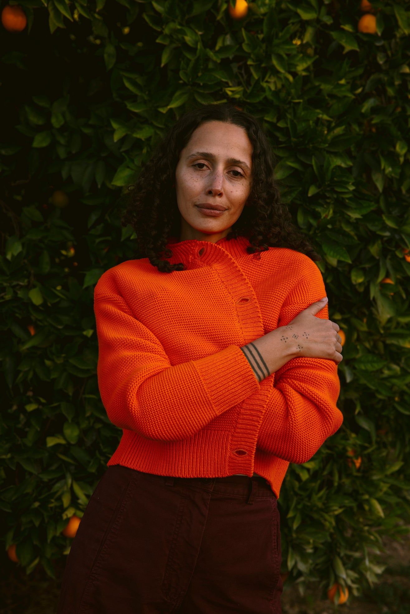 HILMA Teddy Jacket BLOCK SHOP TEXTILES x L'ENVERS - Orange