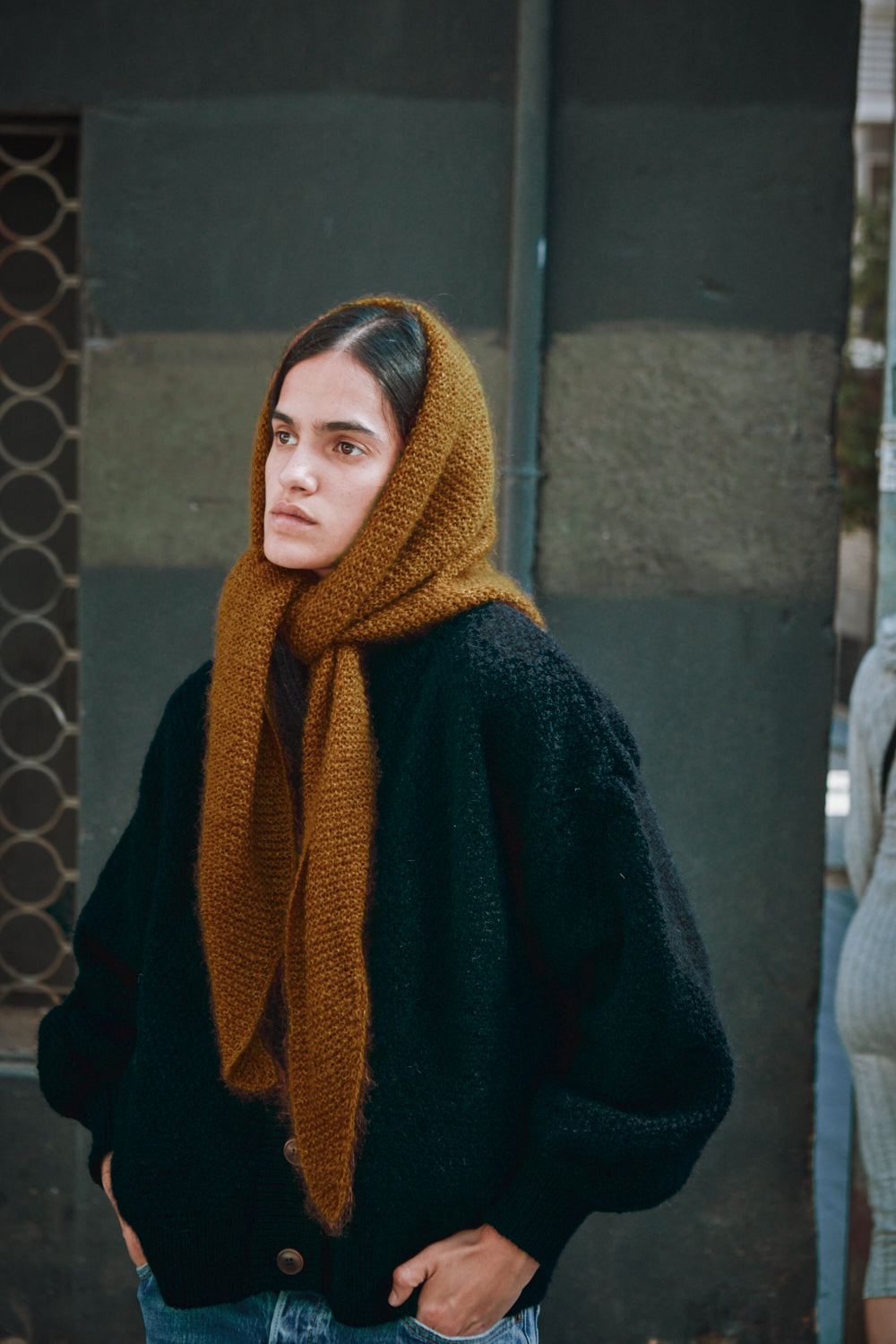 HORTENSE Bandana in Mohair & Silk - Amber