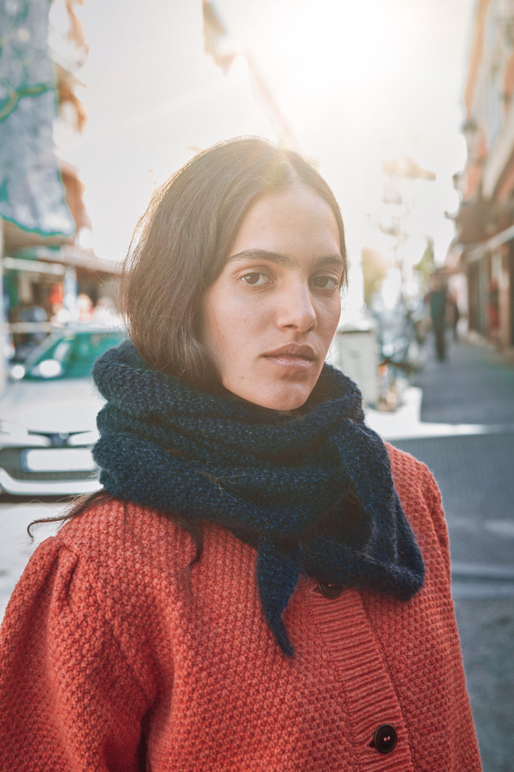 HORTENSE wool bandana - 100% Cruelty Free mohair and silk - L'Envers