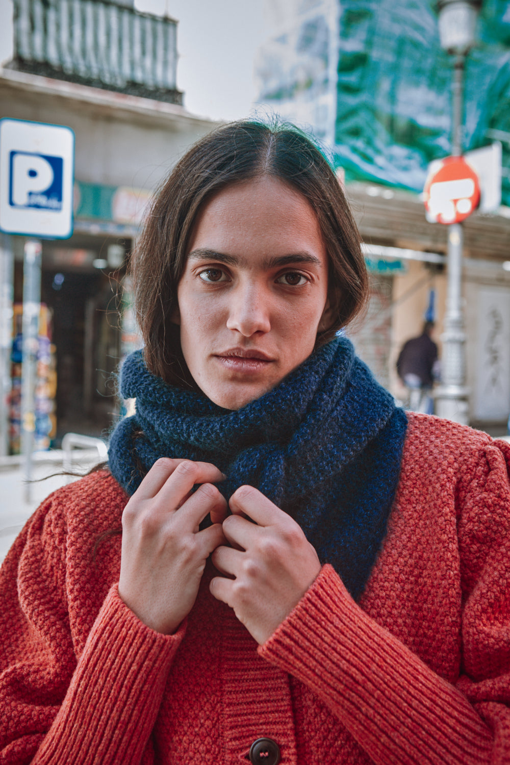 HORTENSE wool bandana - 100% Cruelty Free mohair and silk - L'Envers