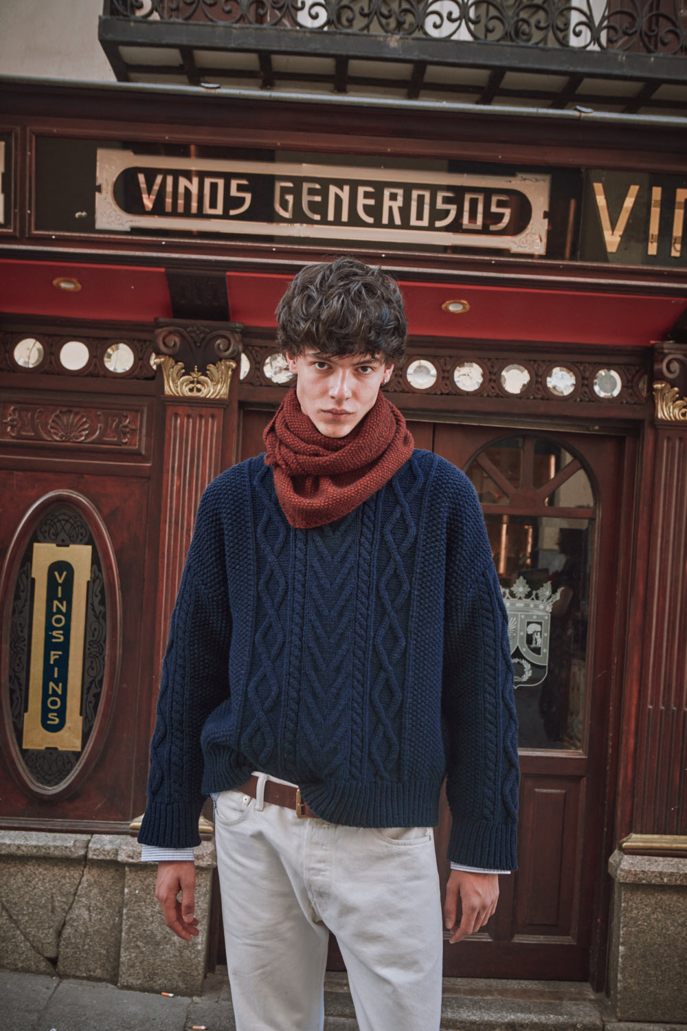 HORTENSE Bandana in Yak-Merino Wool - Rust Red