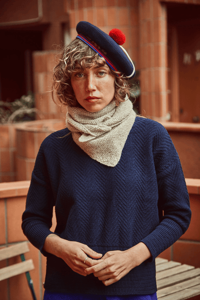 HORTENSE Wool scarf- 100% Spanish Merino Wool - L'Envers