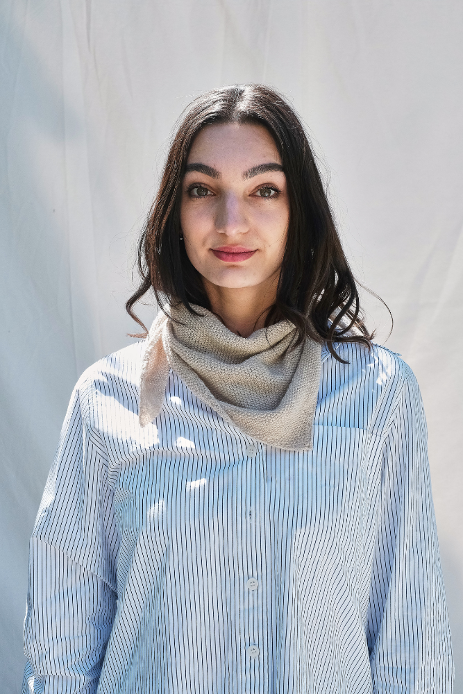 Item #101 - HORTENSE Bandana in Cashmere - Off-White