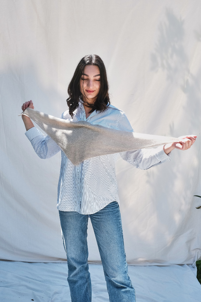 Item #101 - HORTENSE Bandana in Cashmere - Off-White