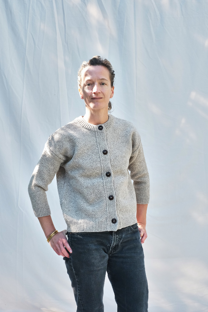 Item #162 - SERAPHINE Merino Wool Cardigan - Beige
