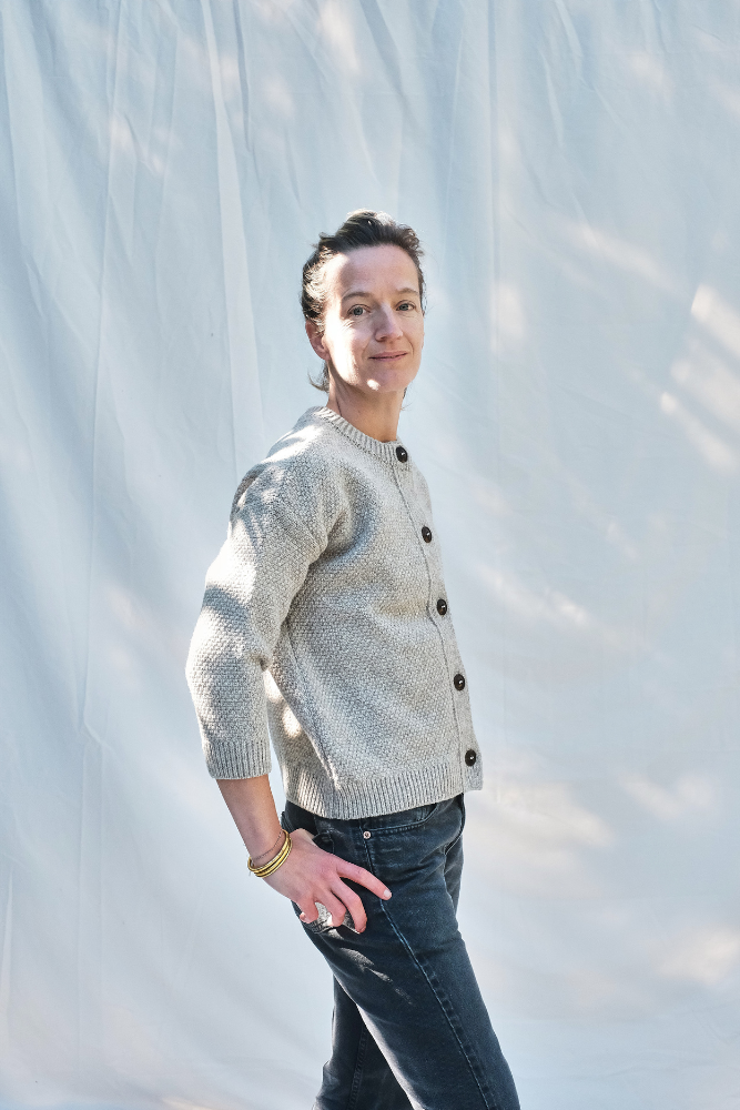 Item #162 - SERAPHINE Merino Wool Cardigan - Beige